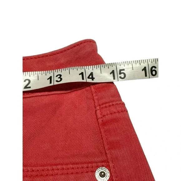 American Eagle Outfitters Size 8 Pink‎ High Waist Stretch Cut Off Shorts - Picture 5 of 5